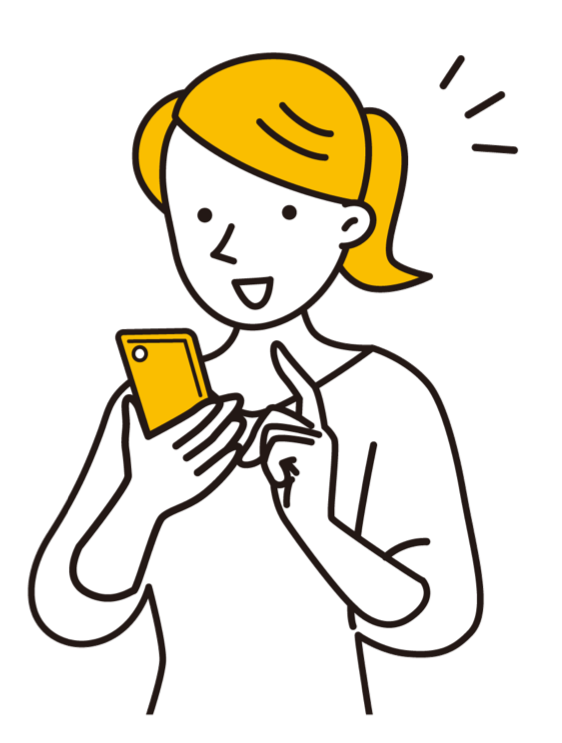 スマホを確認する女性