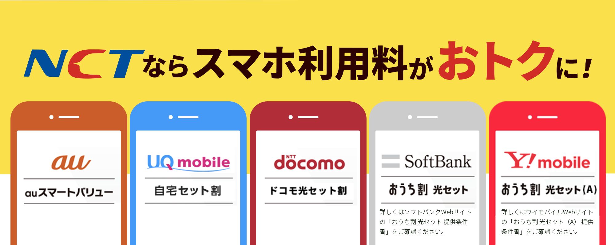 NCTならスマホ利用料がおトクに！