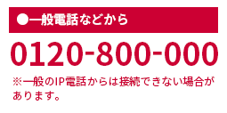 ●一般電話などから0120-800-000